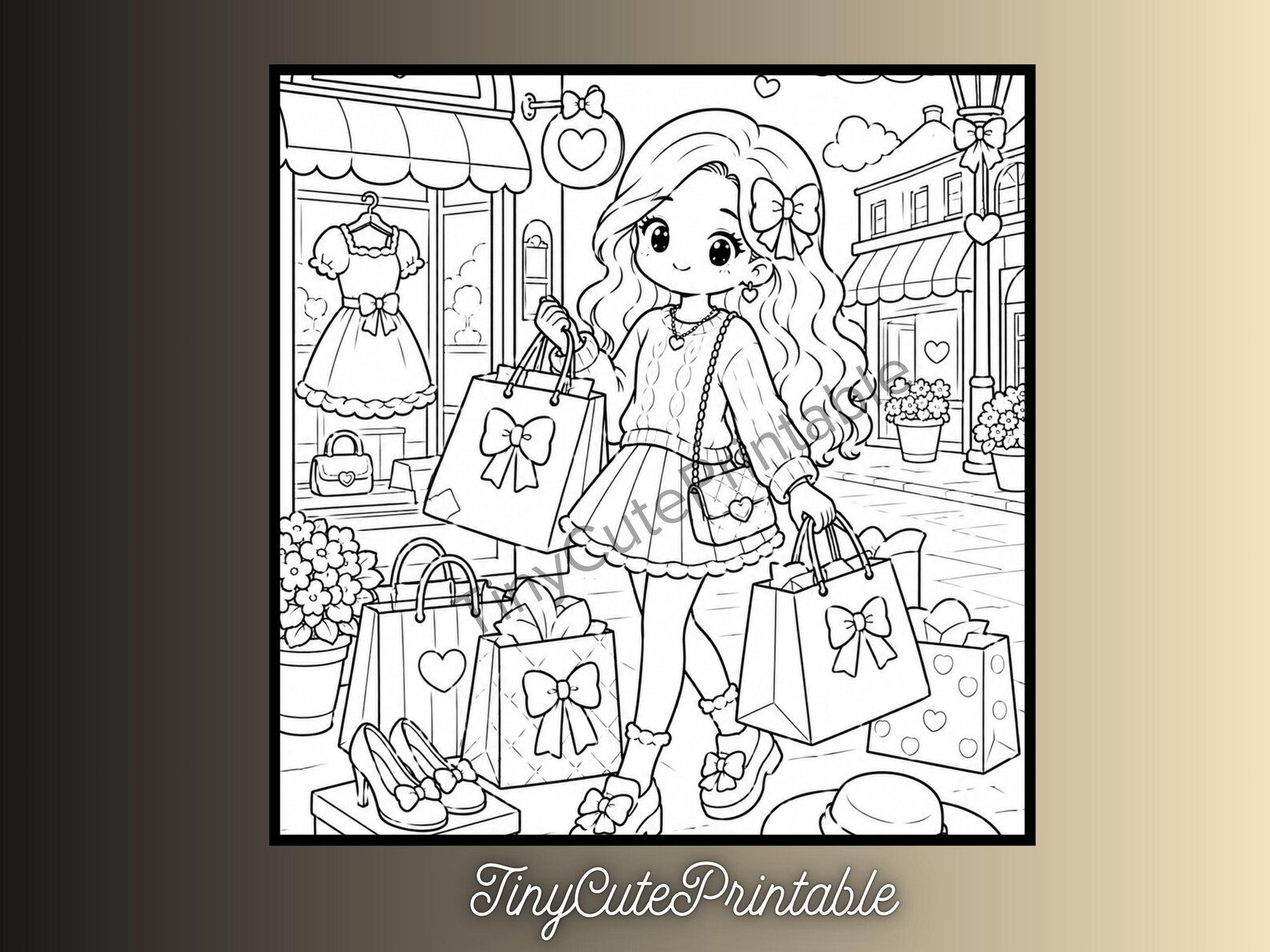 CuteLearner printable Kawaii Fashion Coloring Book for Teens, Cozy Self-Care Activity (PDF Download) — Coloring Books, Kawaii Coloring Books — preview 5